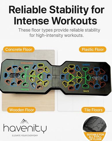 Push Up Board Fitness, Foldable 20 in 1 Push Up Bar at Home Gym, Multi-Functional Pushup Stands for Chest Muscle Exercise, Pushup Stands for Strength Training Portable Exercise Equipment for Men & Women in Saudi Arabia
