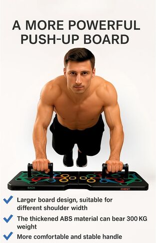 Push Up Board Fitness, Foldable 20 in 1 Push Up Bar at Home Gym, Multi-Functional Pushup Stands for Chest Muscle Exercise, Pushup Stands for Strength Training Portable Exercise Equipment for Men & Women in Saudi Arabia