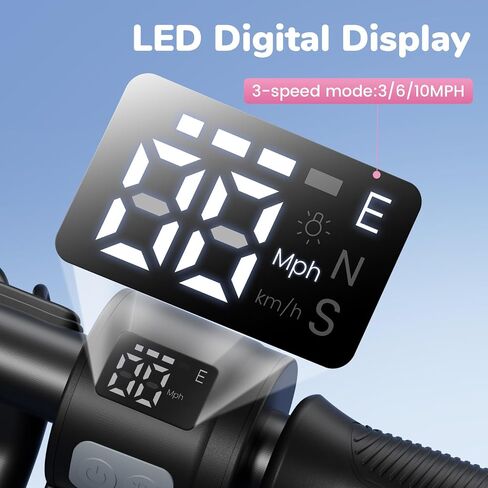 سكوتر كهربائي iScooter IK3/IK3Pro للأطفال من سن 6 إلى 12 عامًا، شاشة LED، 3 سرعات، 3 ارتفاعات (IK3Pro)، شحن مغناطيسي، محرك 150 وات، أضواء ملونة in Kuwait