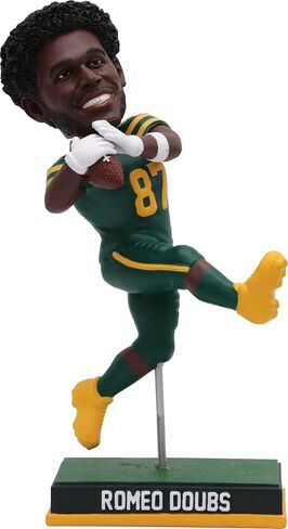 Romeo Doubs Green Bay Green Pants Bobblehead Football in Saudi Arabia