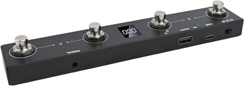 For MIDI Footswitch Controller For MVAVE Chocolate Plus Rechargeable 4 Buttons USB For Musicians For CubeSuite APP For MIDI Foot Controller Metal Pedal Control(Black) in Saudi Arabia
