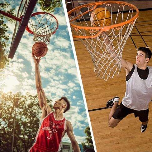 Basketball Net Replacement – Heavy Duty All-Weather Anti-Whip Basketball Hoop Net, 12 Loops, Fits Standard Indoor & Outdoor Rims,Basketball Accessories, Rim Not Included in Saudi Arabia