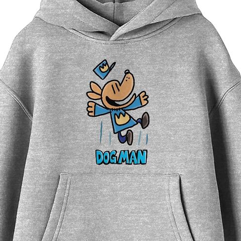 Bioworld Dog Man Jumping Youth Girl's Athletic Heather Long Sleeve Hooded Sweatshirt in Saudi Arabia