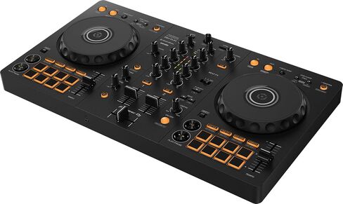 Pioneer DJ DDJ FLX4 2-Channel DJ Controller - Black Bundle with Gator Case, Headphones, and Austin Bazaar Polishing Cloth in Kuwait