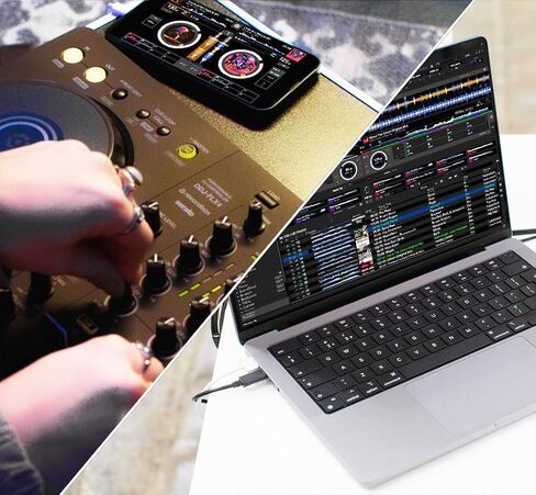 Pioneer DJ DDJ FLX4 2-Channel DJ Controller - Black Bundle with Gator Case, Headphones, and Austin Bazaar Polishing Cloth in Kuwait