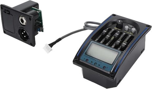 Drfeify Chromatic Tuner 5 Band Equalizer Acoustic Guitar Preamps Piezo Pickup Easy Assembly for Guitarists and Bassists in Saudi Arabia