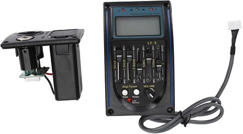 Drfeify Chromatic Tuner 5 Band Equalizer Acoustic Guitar Preamps Piezo Pickup Easy Assembly for Guitarists and Bassists in Saudi Arabia