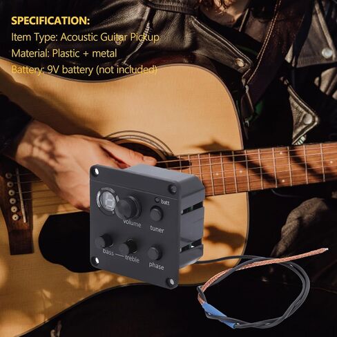 أنظمة Preamp المدمجة، 3، التحكم في مستوى الصوت/تشكيل النغمة/المرحلة، موالف LED، سهل التركيب، بصمة قدم صغيرة، التقاط جيتار صوتي من Sonicore in Saudi Arabia
