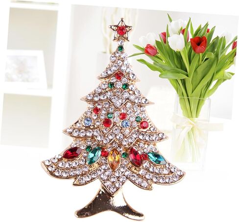 Homoyoyo شجرة عيد الميلاد بروش شارات عيد الميلاد دبوس زينة عيد الميلاد الحلي عيد الميلاد دبابيس قلادة عيد الميلاد دبابيس المطاطية ترصيع أساور المجوهرات اكسسوارات الذهب in Kuwait