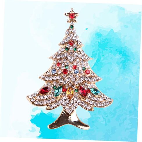 Homoyoyo شجرة عيد الميلاد بروش شارات عيد الميلاد دبوس زينة عيد الميلاد الحلي عيد الميلاد دبابيس قلادة عيد الميلاد دبابيس المطاطية ترصيع أساور المجوهرات اكسسوارات الذهب in Kuwait