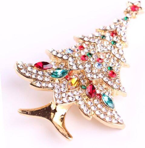 Homoyoyo شجرة عيد الميلاد بروش شارات عيد الميلاد دبوس زينة عيد الميلاد الحلي عيد الميلاد دبابيس قلادة عيد الميلاد دبابيس المطاطية ترصيع أساور المجوهرات اكسسوارات الذهب in Kuwait