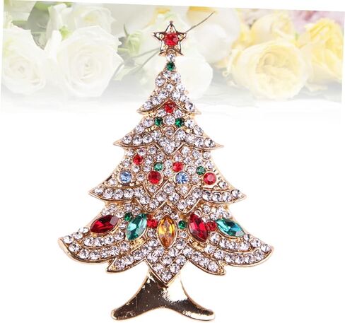 Homoyoyo شجرة عيد الميلاد بروش شارات عيد الميلاد دبوس زينة عيد الميلاد الحلي عيد الميلاد دبابيس قلادة عيد الميلاد دبابيس المطاطية ترصيع أساور المجوهرات اكسسوارات الذهب in Kuwait