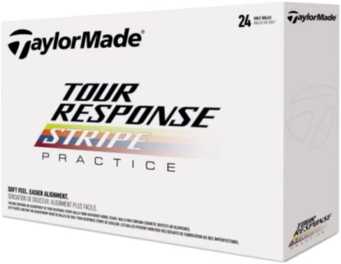 TaylorMade Golf Tour Response Stripe Practice Ball 24 Ball Pack in Saudi Arabia