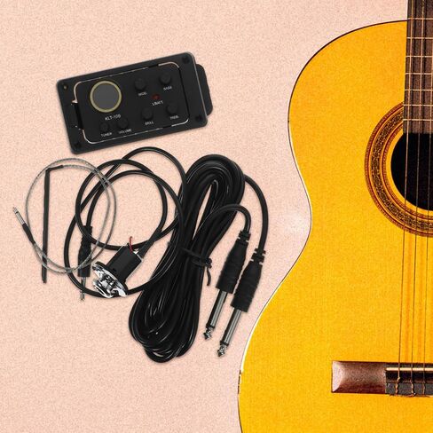 Acoustic Guitar Pickup with 4 Band Eq Preamp and Volume Control for Enhanced Sound Clarity Piezo Pickup for Folk Guitar in Saudi Arabia