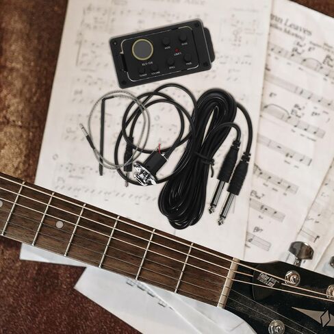 Acoustic Guitar Pickup with 4 Band Eq Preamp and Volume Control for Enhanced Sound Clarity Piezo Pickup for Folk Guitar in Saudi Arabia