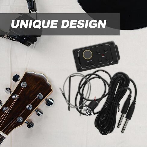 Acoustic Guitar Pickup with 4 Band Eq Preamp and Volume Control for Enhanced Sound Clarity Piezo Pickup for Folk Guitar in Saudi Arabia
