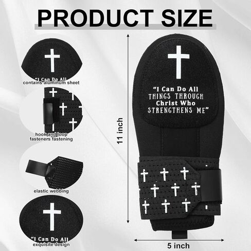 Christian Sliding Mitt Left Right Hand Adjustable Protective Gear Bible Verse Cross Softball Baseball Guard Accessories in Saudi Arabia