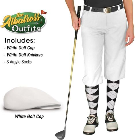 زي الجولف للسيدات Albatross من Golf Knickers - قبعة جولف، 3 جوارب Argyle in Kuwait