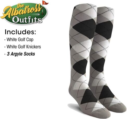زي الجولف للسيدات Albatross من Golf Knickers - قبعة جولف، 3 جوارب Argyle in Kuwait