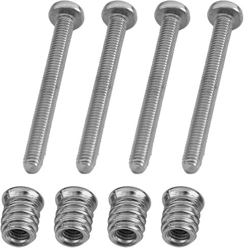 4 قطعة مسمار من الفولاذ المقاوم للصدأ على الرقبة برأس متقاطع للجيتار 35 مللي متر مسامير وإدراج M4 للجيتار والباس in Kuwait