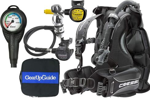 Cressi Patrol BCD Scuba Diving Gear with AC2 Compact Regulator Compact Octo Console & GupG Regulator Bag in Saudi Arabia