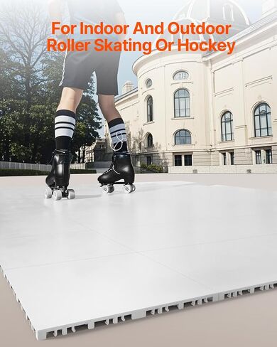 VEVOR Dryland Tiles for Hockey Floor Mat, 12 x 12 in Interlocking Versatile Training Surface, Dance Floor Tiles, Hockey Training Equipment Board for Shooting in Saudi Arabia