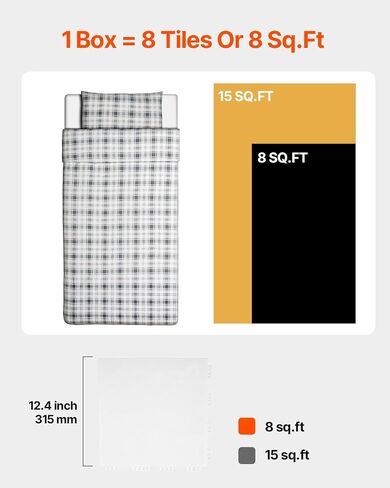 VEVOR Dryland Tiles for Hockey Floor Mat, 12 x 12 in Interlocking Versatile Training Surface, Dance Floor Tiles, Hockey Training Equipment Board for Shooting in Saudi Arabia