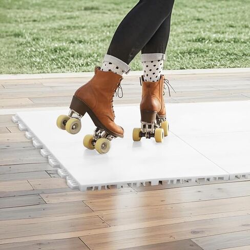 VEVOR Dryland Tiles for Hockey Floor Mat, 12 x 12 in Interlocking Versatile Training Surface, Dance Floor Tiles, Hockey Training Equipment Board for Shooting in Saudi Arabia