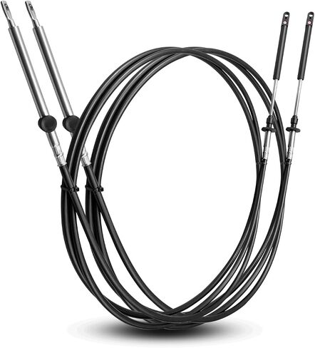 12FT Throttle Shift Remote Control Cable Fit for Johnson Evinrude Controls, Outboard Engine Control Cable Replace 0173112, 2Pcs in Saudi Arabia