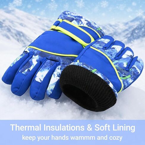 Outdoors Kids Winter Snow Gloves Windproof Cold Weather Ski Gloves for Boys Girls 5-8Years in Saudi Arabia