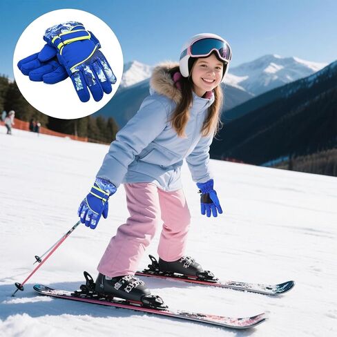 Outdoors Kids Winter Snow Gloves Windproof Cold Weather Ski Gloves for Boys Girls 5-8Years in Saudi Arabia