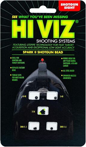 HIVIZ Spark II Fiber Optic Shotgun Sight – Universal Front Sight for Shotguns – Bright & Durable Replacement Bead in Saudi Arabia