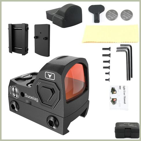 مشهد نقطة حمراء صغيرة، بصريات نقطة حمراء مستيقظا لبصمة قطع RMR، شبكاني 2MOA، 12 مشهد منعكس لضبط السطوع، يتضمن حوامل Picatinny مقاس 20 مم وقاعدة منخفضة المظهر in Kuwait