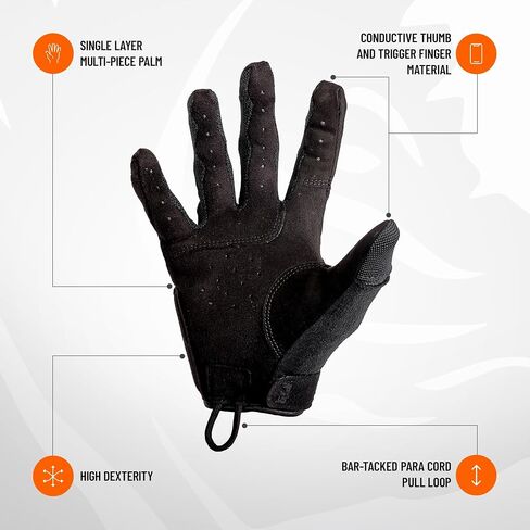 PIG Alpha Full Dexterity Tactical Gloves for Shooting, Touchscreen Compatible, Breathable, 1 Pair in Saudi Arabia