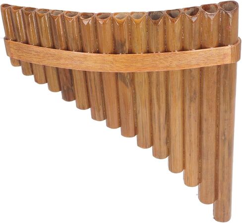 Professional Panpipe,G Key Musical Instrument Pan Pipe Flute 15 Pipes Pan Flute Woodwind Instrument for Woodwind Lovers (Left Hand) in Saudi Arabia