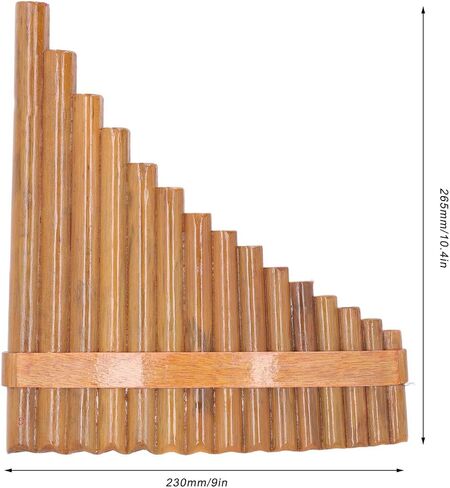 Professional Panpipe,G Key Musical Instrument Pan Pipe Flute 15 Pipes Pan Flute Woodwind Instrument for Woodwind Lovers (Left Hand) in Saudi Arabia