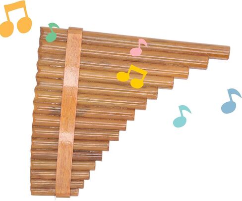 Professional Panpipe,G Key Musical Instrument Pan Pipe Flute 15 Pipes Pan Flute Woodwind Instrument for Woodwind Lovers (Left Hand) in Saudi Arabia