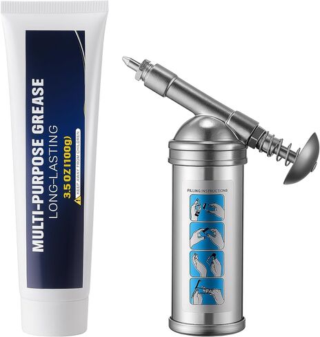 Mini Grease Gun with High Performance Bicycle Grease, Small Lubricant Gun with Nozzle, Bicycle Lubricant and Lube Kit 100g for Bike, Pedals, Bearings, and Chains, 3oz Cartridges in Saudi Arabia