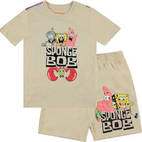 SpongeBob SquarePants Boy's T-Shirt and Shorts Bundle Set- Little and Big Boys Sizes 4-20