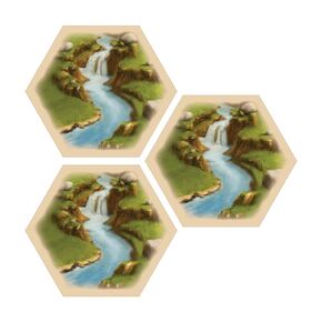 Gold River Hex Scenario Game Pieces compatible with Catan's Settlers of Catan, Seafarers, and Catan Expansions (3 Hex)