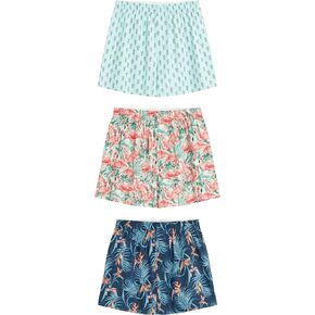CARIBBEAN JOE Boxer Briefs, Flamingo Pattern, 3 Pack, Fun Novelty Mens Underwear