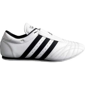 adidas SM II Low Cut Martial Arts Taekwondo, Karate and Kungfu Shoes (White w/Black Stripes, 5)