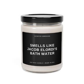 Smells Like Jacob Elordi Bath Water Candle, Ecofriendly Soy Wax Candle - 9oz