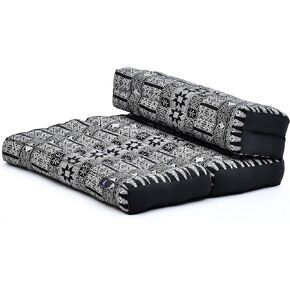 Leewadee Foldable Floor Mattress – 2 in 1 Floor Meditation Mat for Yoga and Relaxation, Seating Futon with Kapok