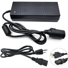 Apalie AC to DC Converter,120W 120V/110V to 12V/10A Cigarette Lighter Adapter,AC/DC Power Adapter for Car Refrigerator,Inflator, Car Vacuum Cleaner and Other Car Devices(2Pin)
