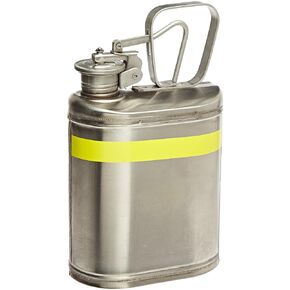 Eagle 1301 Laboratory Safety Can, Stainless Steel, 6" Width x 13" Height x 8" Depth, 1 Gallon Capacity