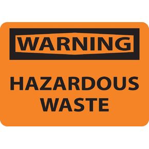 National Marker W426A "Warning, Hazardous Waste" Sign, Aluminum, 7" x 10", 0.040"