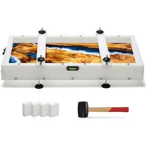 GROWLING Reusable Epoxy Resin Mold 24x12x3 Inches, Adjustable Fastening and Leveling, Heavy Duty Large Resin Mold for River Tables, Coffee Tables, Trays, Cutting Boards, DIY Resin Art Etc.