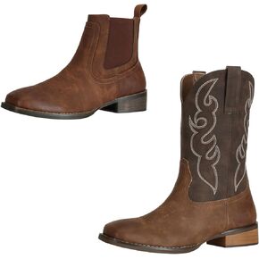 J's.o.l.e 2 Pairs Cowboy Boots for Mens Square Toe US 12