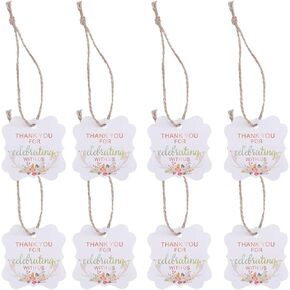 Thank You Gift Tags for Wedding Celebrating with Rope Party Favor Party Decoration 100pcs